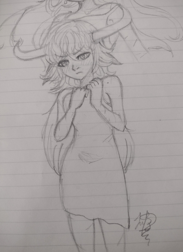 Girl with Horns by Lo