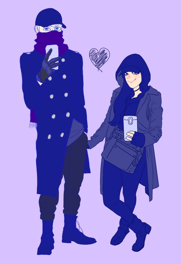 Edgy Couple Concept Art by Lo