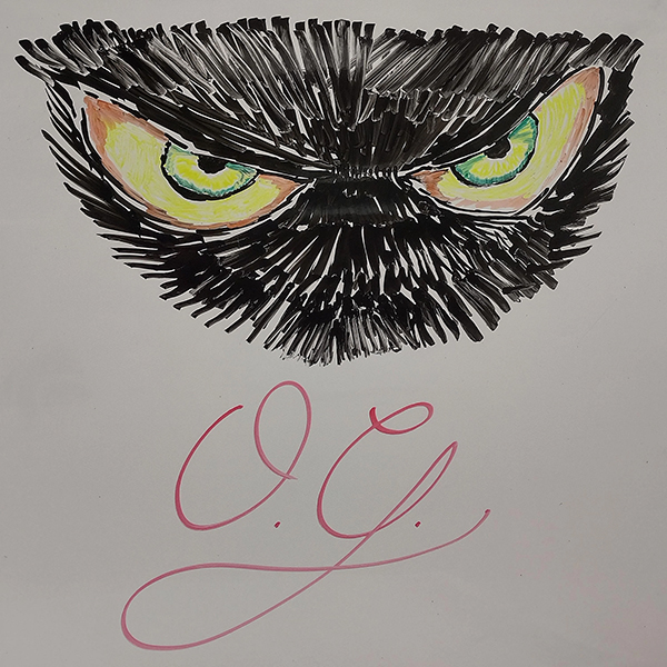 Opera Ghost Eyes on Whiteboard by Lo